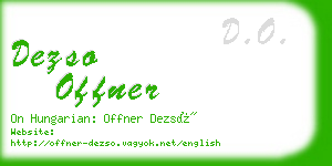 dezso offner business card